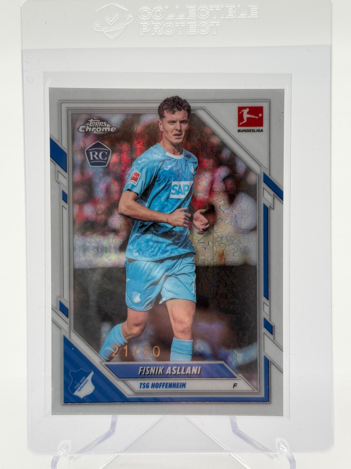 2026 Topps Chrome Bundesliga Fisnik Asllani 21/30 RC