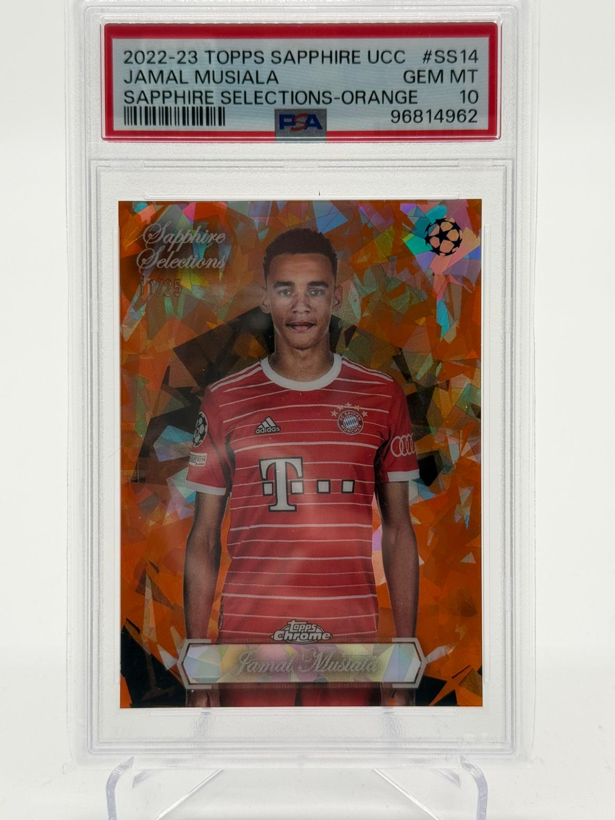 2022-23 Topps Sapphire UCC Jamal Musiala 11/25 PSA 10