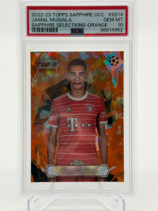 2022-23 Topps Sapphire UCC Jamal Musiala 11/25 PSA 10