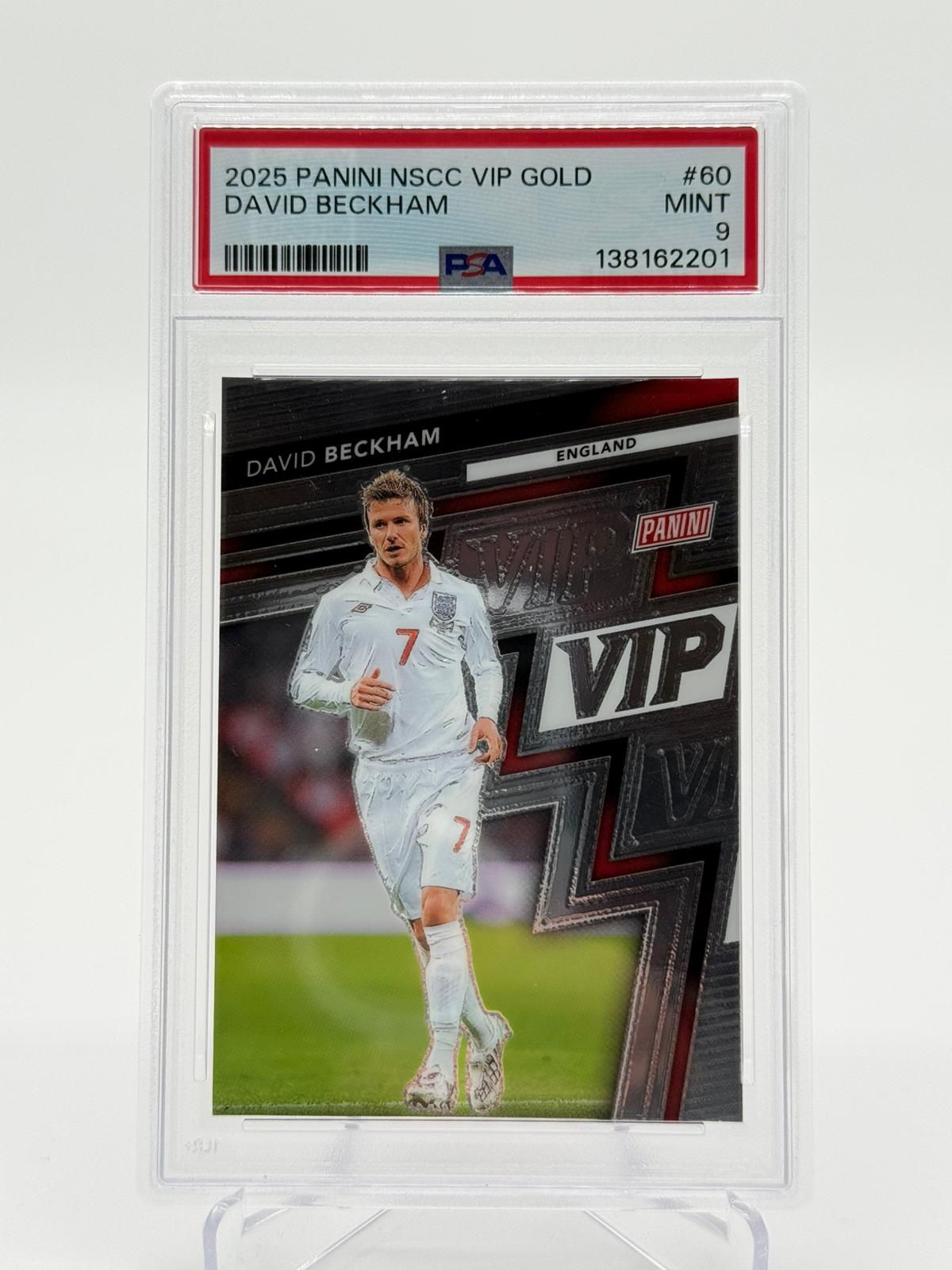 2025 Panini NSCC VIP Gold David Beckham PSA 9