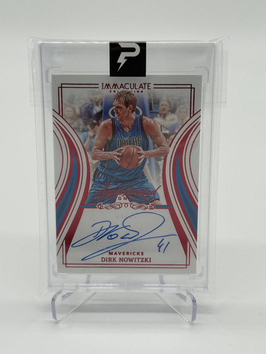 2022-23 Panini Immaculate Dirk Nowitzki Sophisticated Signatures On Card Auto 09/25