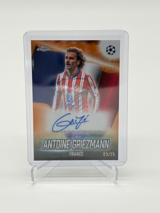 2024-25 Topps Chrome UCC Antoine Griezmann Global Attraction Auto /25