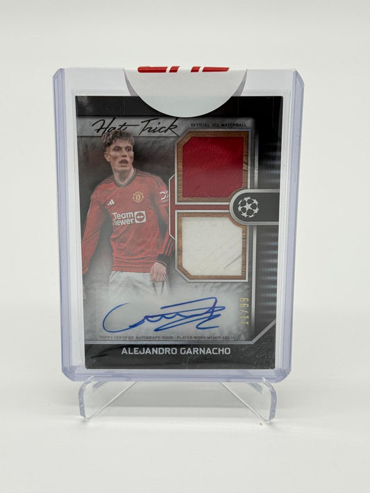 2023-24 Topps Museum Alejandro Garnacho Hat-Trick Auto Relic /99