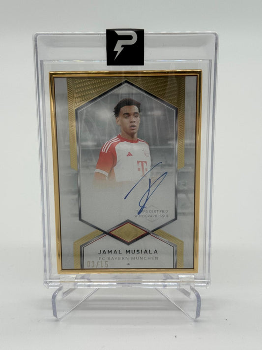 2023-24 Topps Bayern Transcendent Jamal Musiala On Card Auto /15