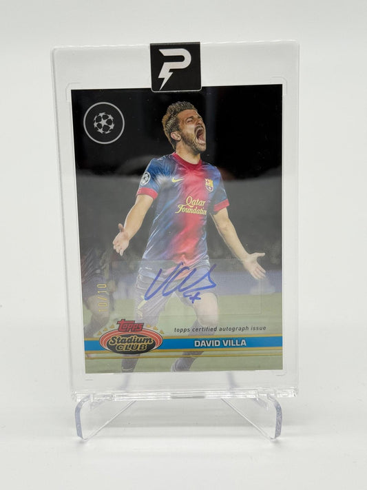 2023-24 Topps Stadium Club Chrome David Villa Auto /10 Classic Kits
