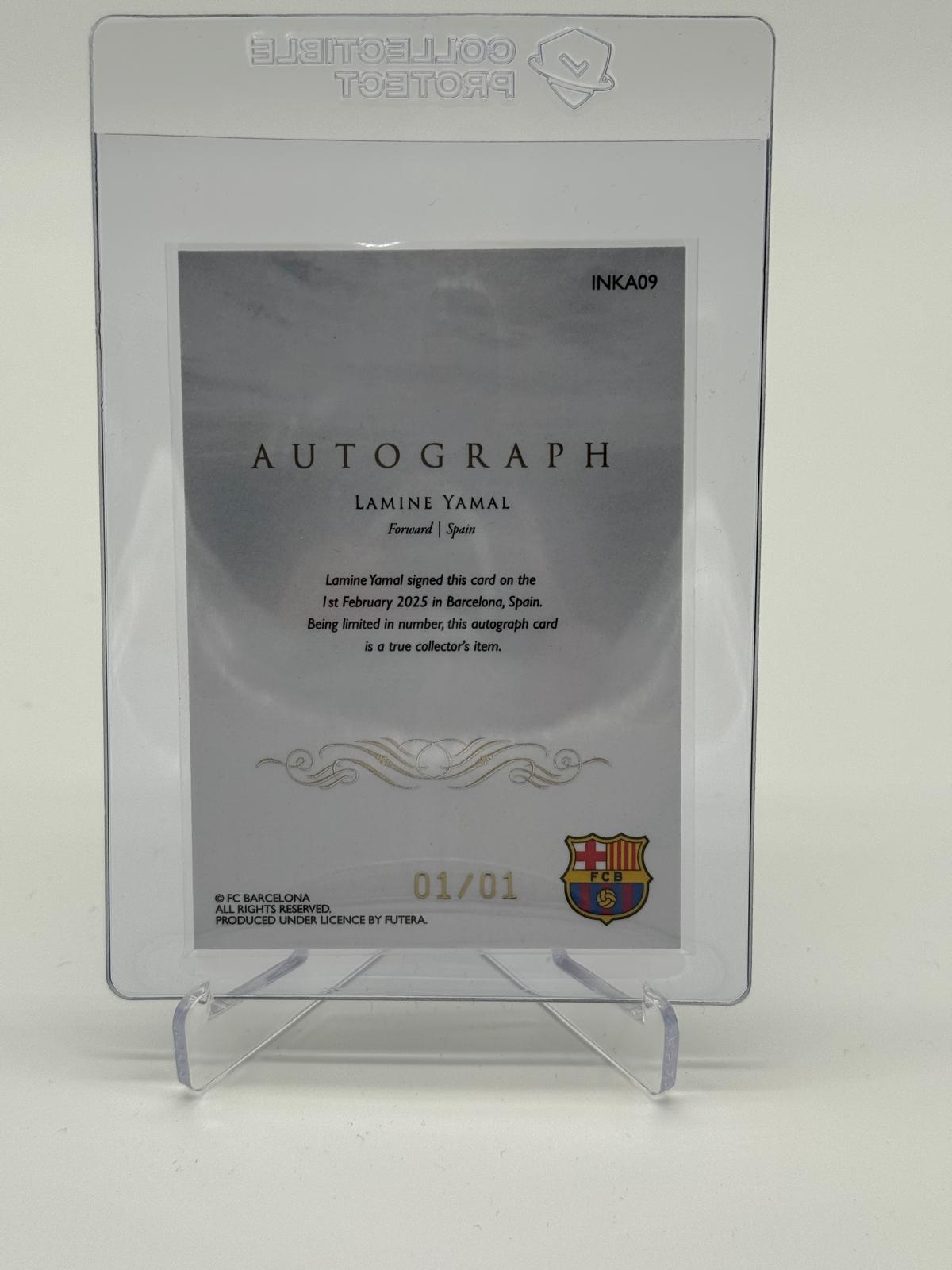 Futera FC Barcelona Lamine Yamal Autograph 01/01