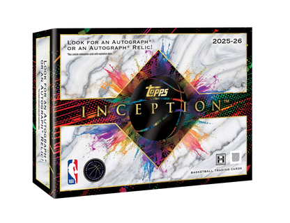 Topps NBA Inception Basketball 2025-26 Hobby Box LIVEBREAK mit exklusiven NBA Trading Cards, Rookie Cards, Autogrammen und seltenen Parallels.