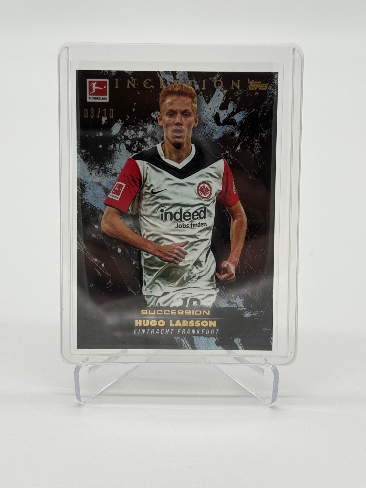 2024-25 Topps Inception Bundesliga Hugo Larsson Black Succession 03/10