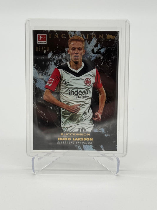 2024-25 Topps Inception Bundesliga Hugo Larsson Black Succession 03/10