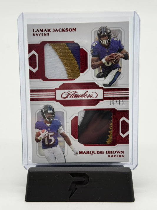 2020 Panini Flawless Jackson/Brown Dual Relic 15/15