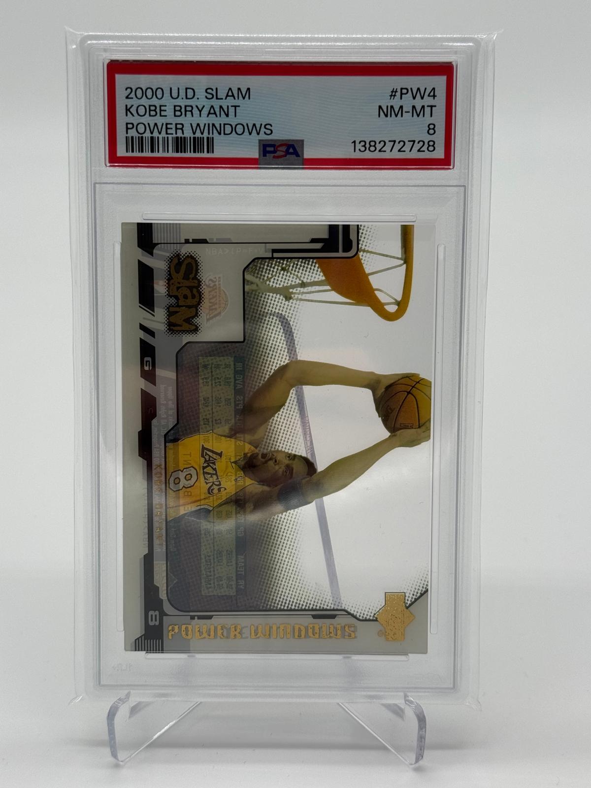 2000 Upper Deck U.D Slam Kobe Bryant Power Windows PSA 8