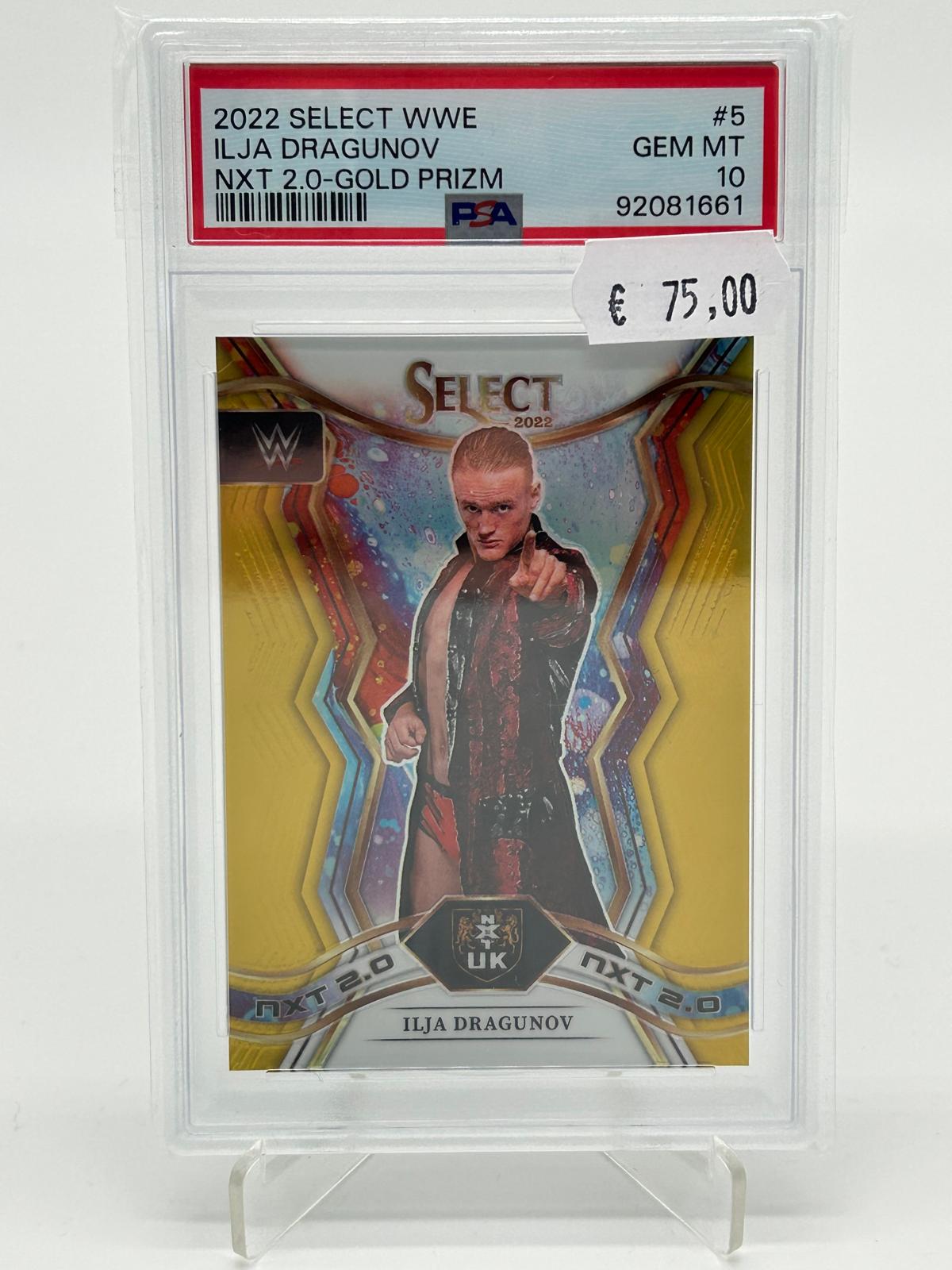 2022 Panini Select WWE Ilja Dragunov Gold Prizm /10 PSA 10