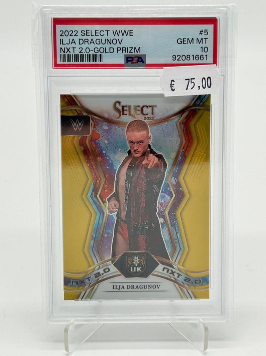 2022 Panini Select WWE Ilja Dragunov Gold Prizm /10 PSA 10