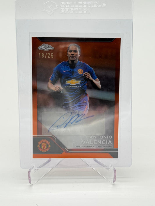 2024-25 Topps Chrome Deluxe Edition Manchester United Antonio Valencia Auto /25