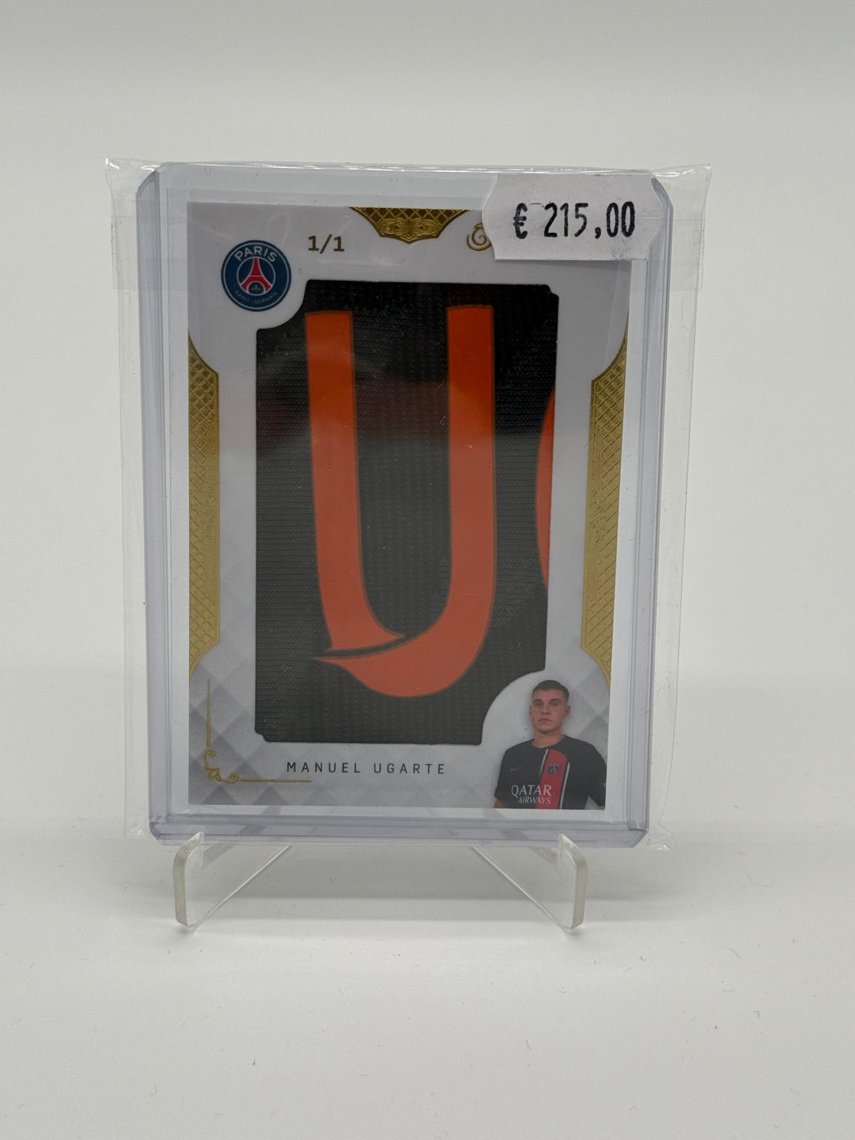 2024 Topps PSG Black & White Manuel Ugarte Patch 1/1