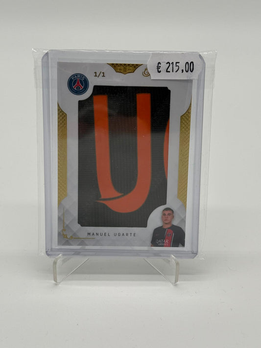 2024 Topps PSG Black & White Manuel Ugarte Patch 1/1