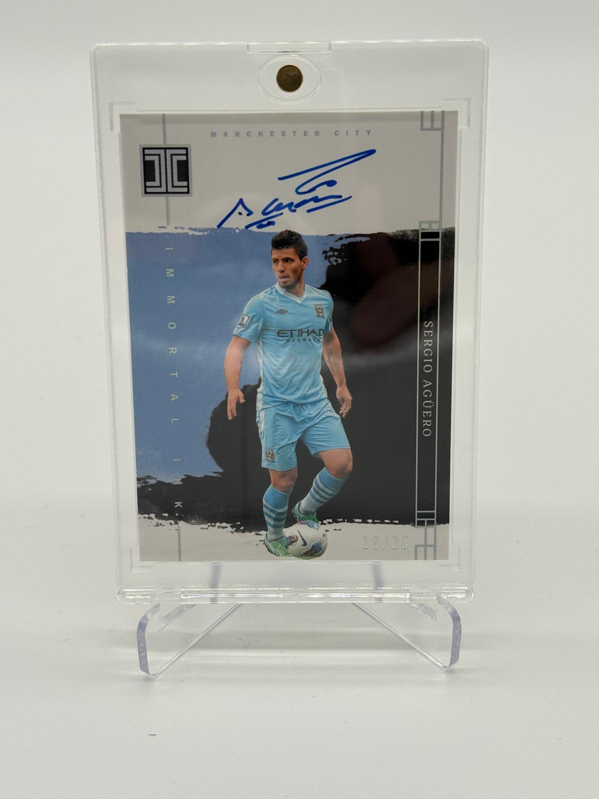 2023-24 Panini Impeccable Sergio Aguero Immortal Ink /25