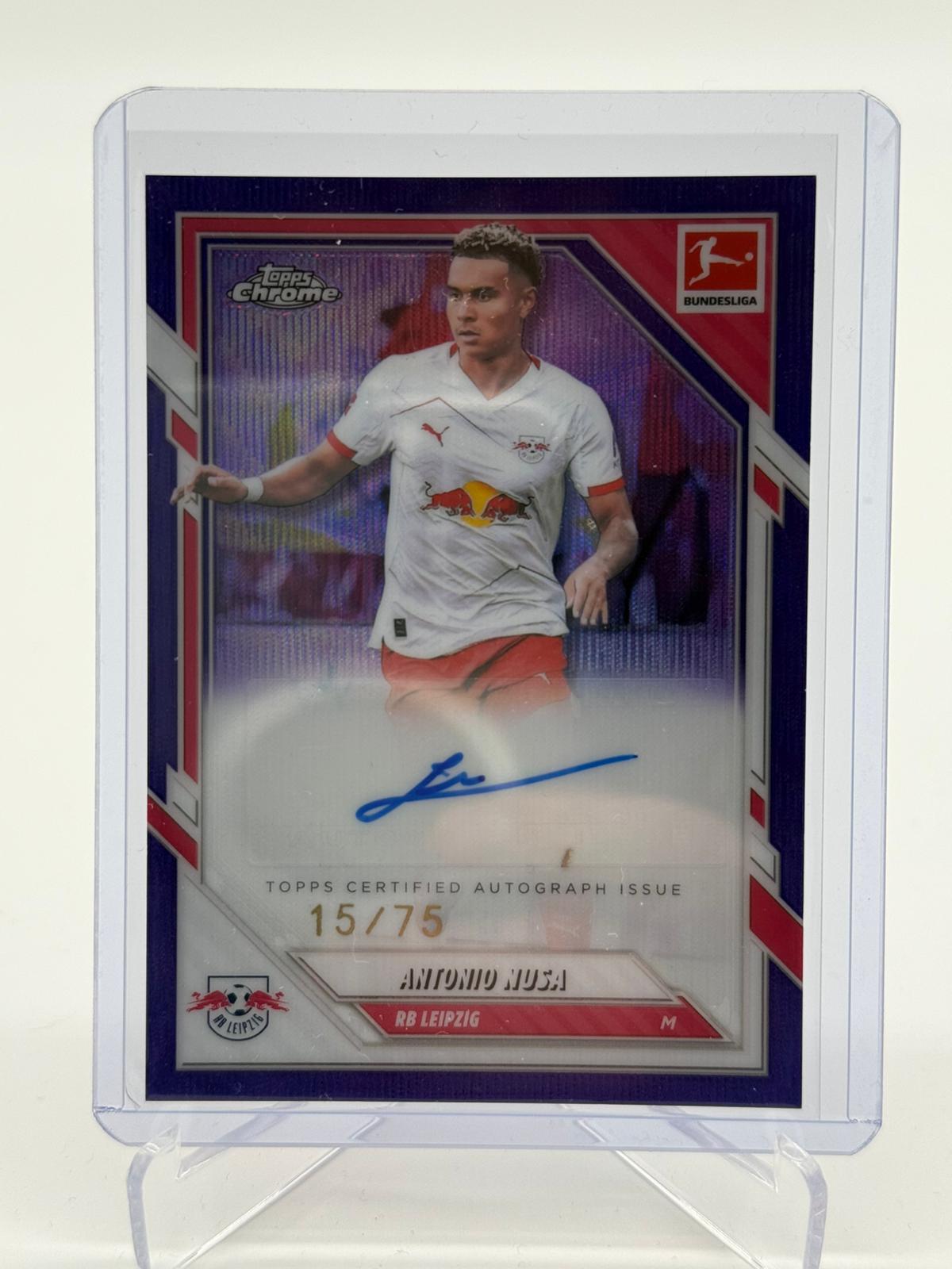 2026 Topps Chrome Bundesliga Antonio Nusa Autogramm 15/75