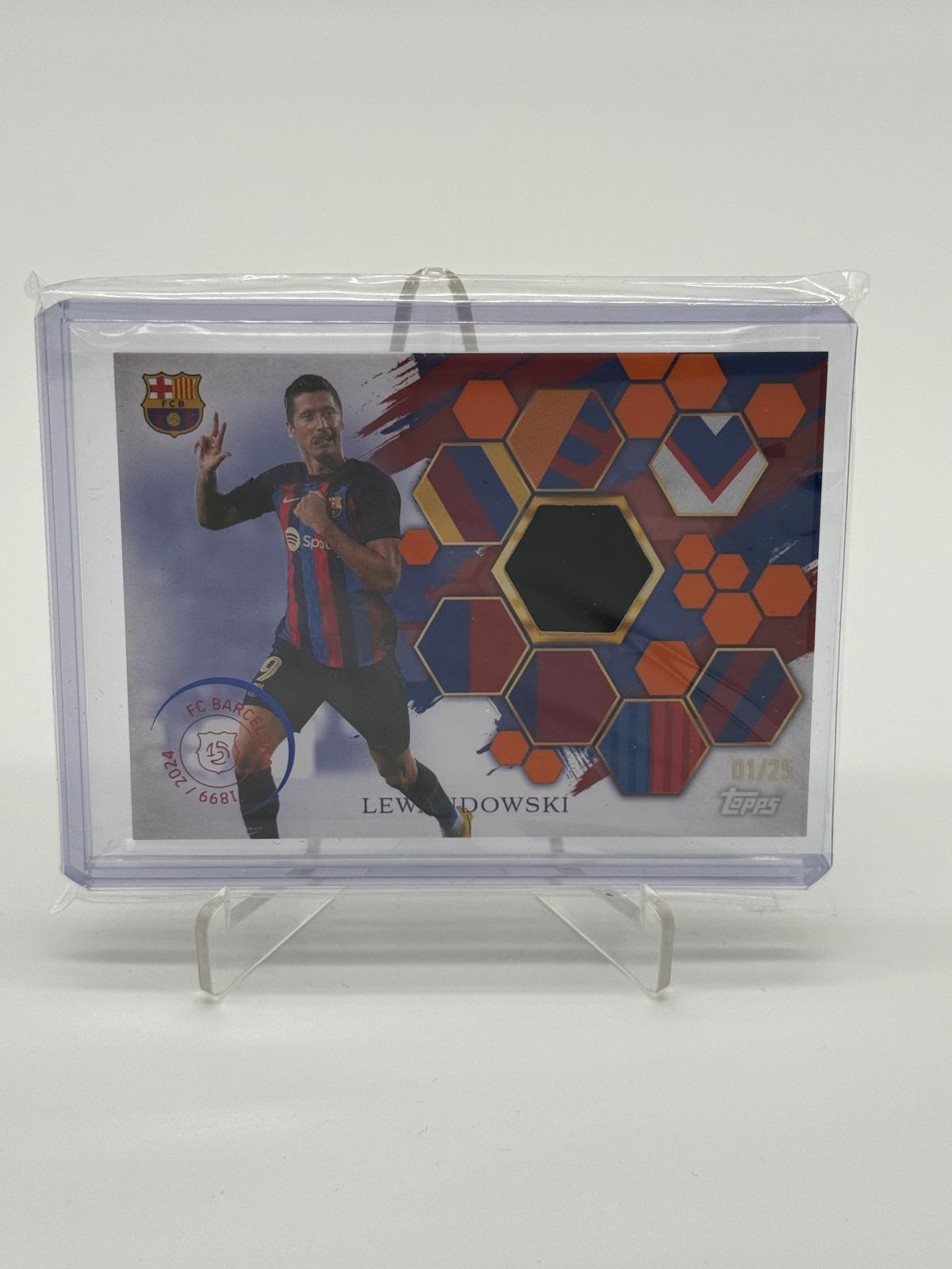 Topps 125 Jahre Barcelona 2024 Robert Lewandowski Jersey Relic 01/25