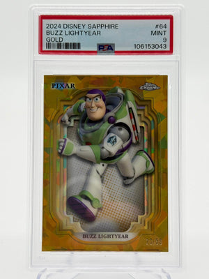 2024 Disney Sapphire Buzz Lightyear Gold 20/50 PSA 9