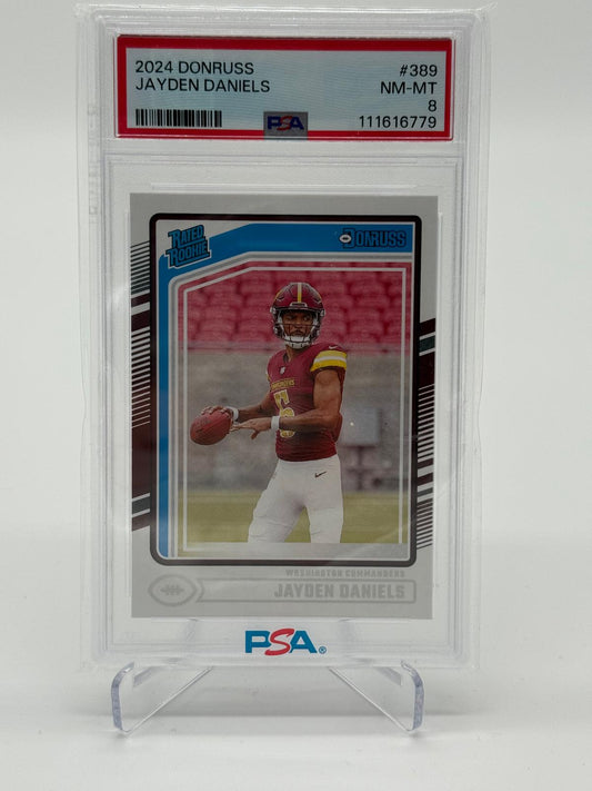 2024 Donruss Jayden Daniels Rated Rookie PSA 8