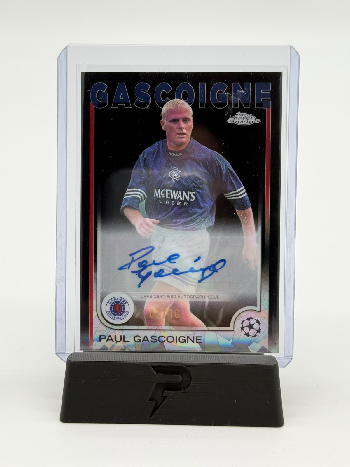 2025 Topps Chrome UEFA Paul Cascoigne Auto 07/10