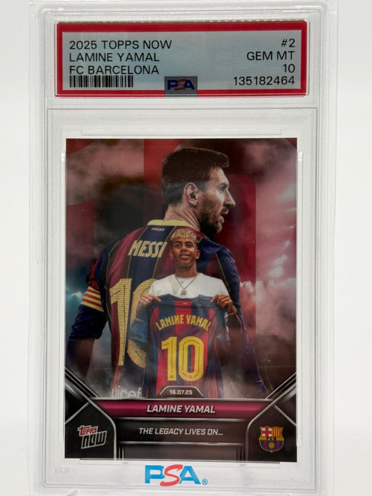 2025 Topps NOW Lamine Yamal PSA 10