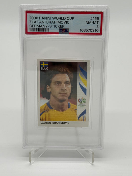 2006 Panini World Cup Zlatan Ibrahimovic Germany Sticker PSA 8