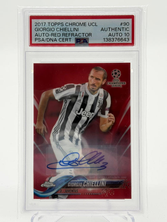 2017 Topps Chrome UCL Giorgio Chiellini PSA AUT/AUTO 10 08/10