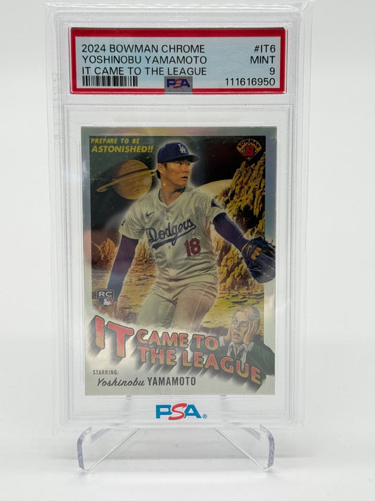 2024 Bowman Chrome It Came To The League Yoshinobu Yamamoto (RC) PSA 9
