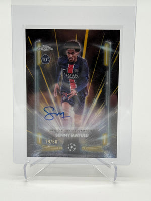 2024-25 Topps Chrome Senny Mayulu Black Lazer Auto /50