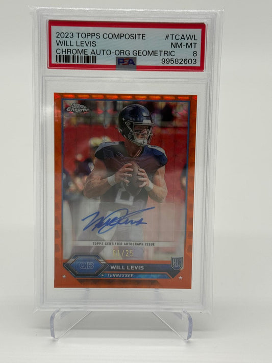 2023 Topps Composite Will Levis Auto /25 PSA 8