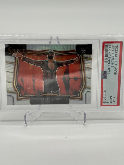 2023 Panini Select WWE Seth Rollins Lucky Envelopes 1/8 PSA 9