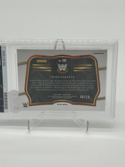 2023 Panini Select WWE Trish Stratus Gold Wave /10 PSA 10