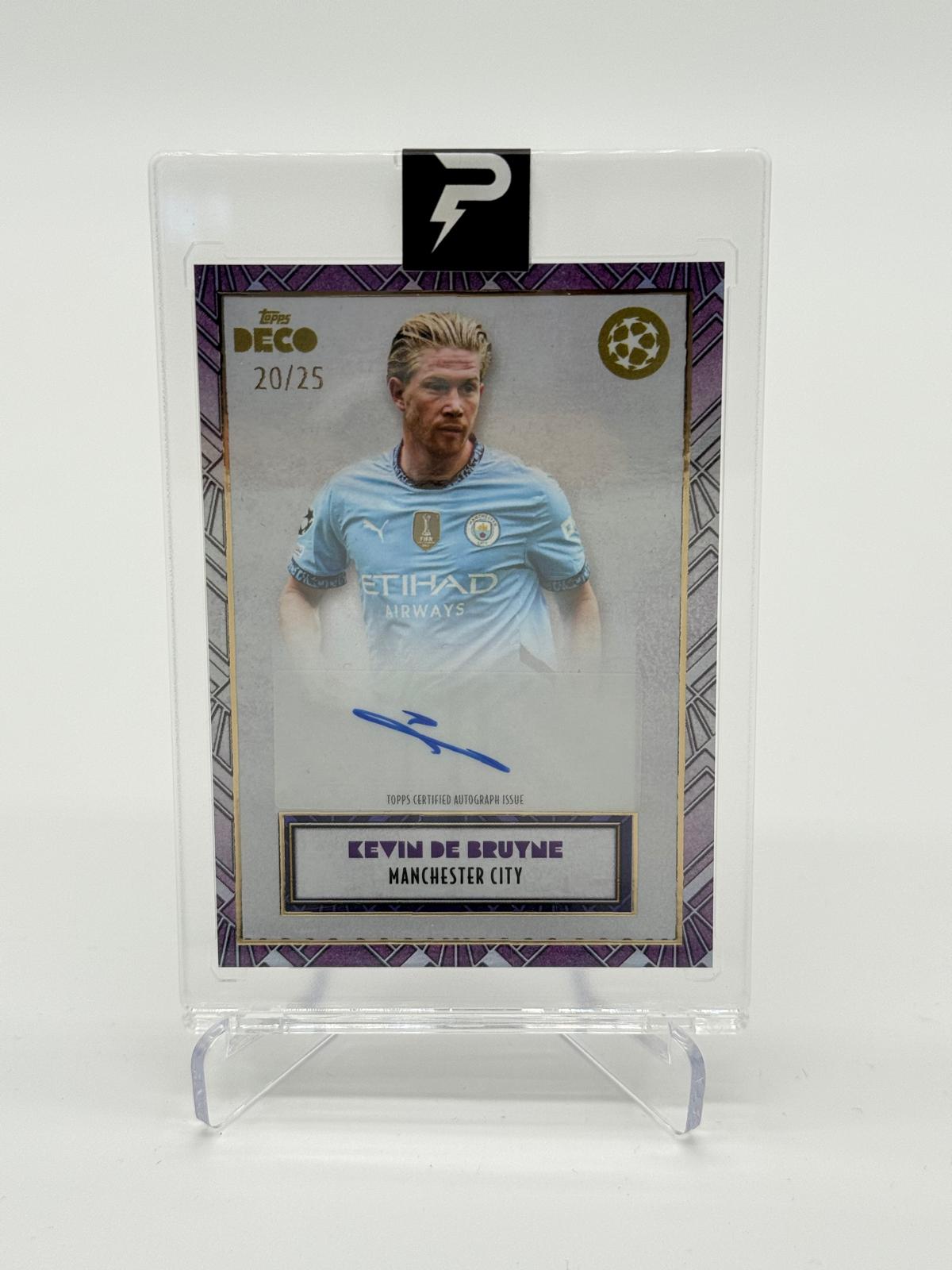 2023-24 Topps Deco Kevin De Bruyne Auto /25 Purple