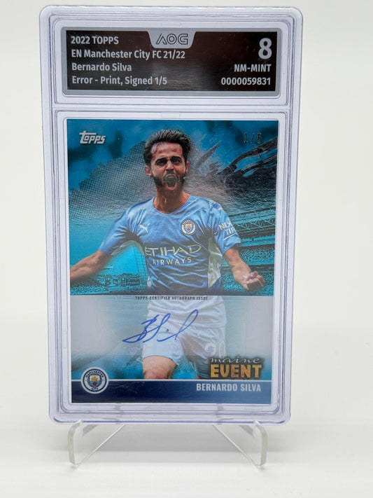 2022 Topps Manchester City Bernado Silva Auto /5 AOG 8