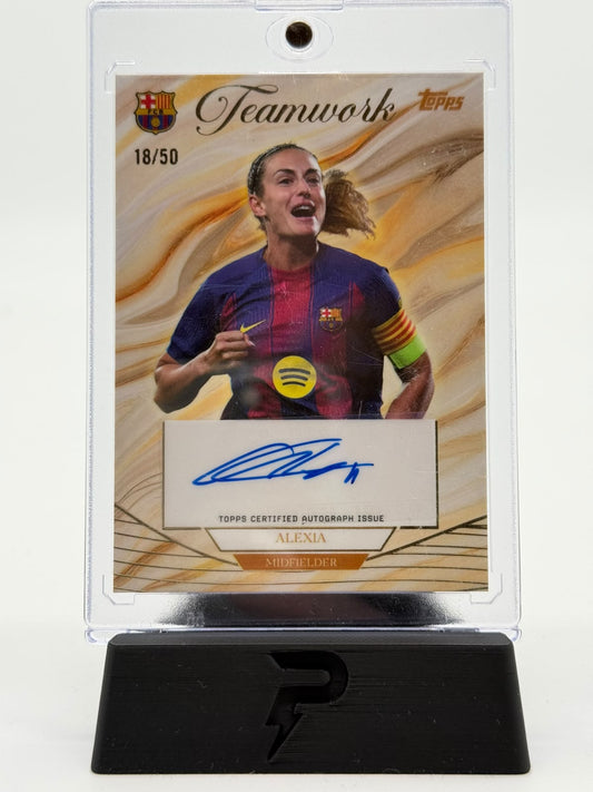 2026 Topps Fc Barcelona Forever Alexia Teamwork 18/50 Auto