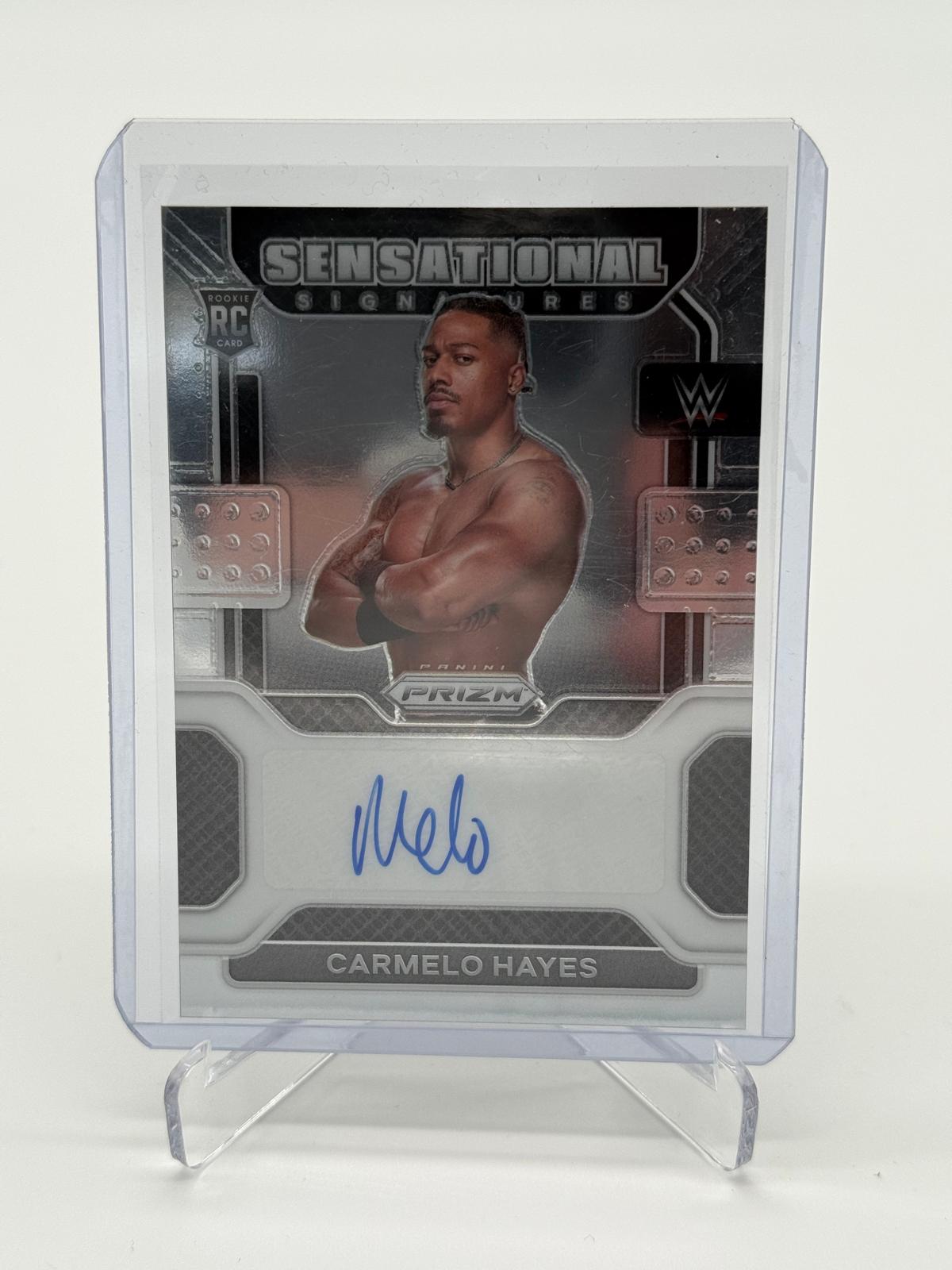 2022 Panini Prizm WWE Carmelo Hayes RC Sensational Signatures