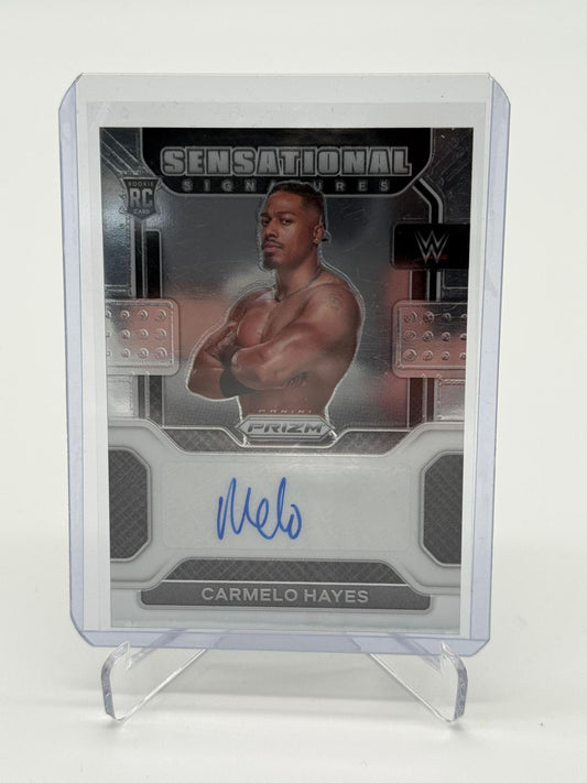 2022 Panini Prizm WWE Carmelo Hayes RC Sensational Signatures