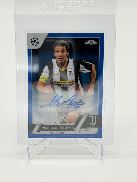 2022-23 Topps UCC Chrome Alessandro Del Piero Blue Auto 060/150