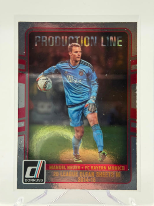 2016-17 Panini Donruss Manuel Neuer Production Line Silver