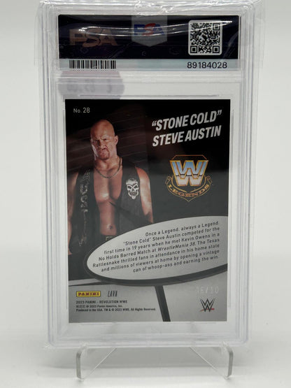 2023 Panini Revolution WWE Steve Austin Star Gazing Lava /10 PSA 9
