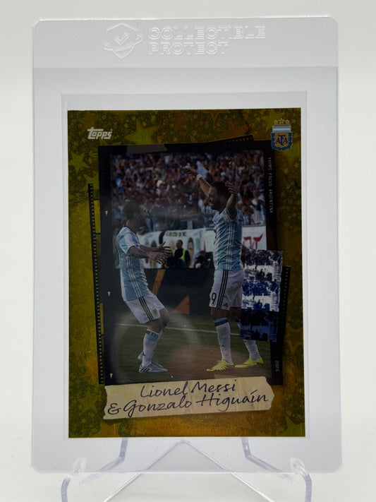 2025 Topps Argentina Lionel Messi & Gonzalo Higuain 28/50