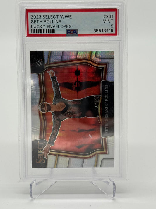 2023 Panini Select WWE Seth Rollins Lucky Envelopes 1/8 PSA 9