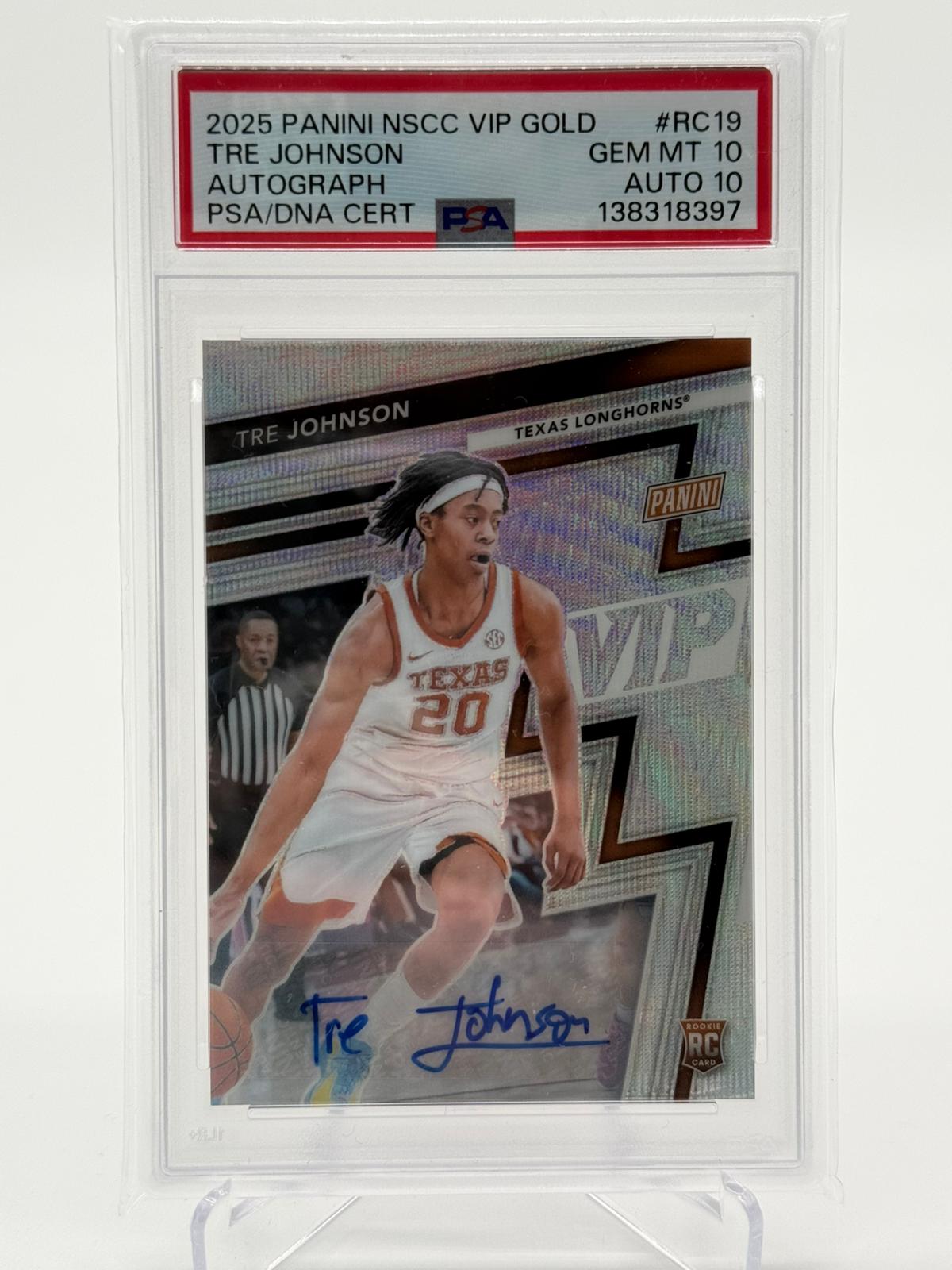 2025 Panini NSCC VIP GOLD Tre Johnson Autograph 23/50 PSA 10/10