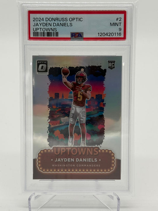 2024 Panini Donruss Optic Jayden Daniels Uptown PSA 9