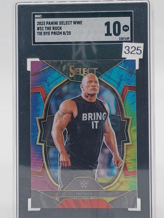2023 Panini Select WWE The Rock /25 SGC10