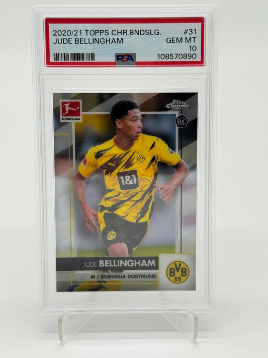 2020-21 Topps Chrome Bundesliga Jude Bellingham RC PSA 10