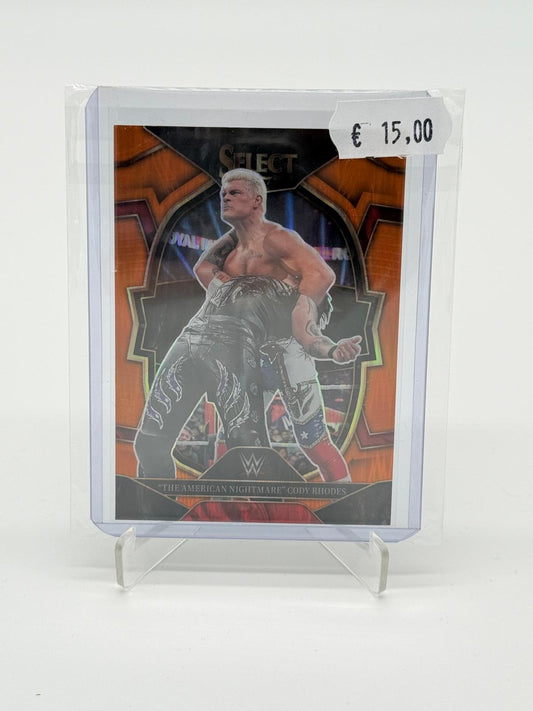 2023 Panini Select WWE "The American Nightmare" Cody Rhodes Orange Prizm