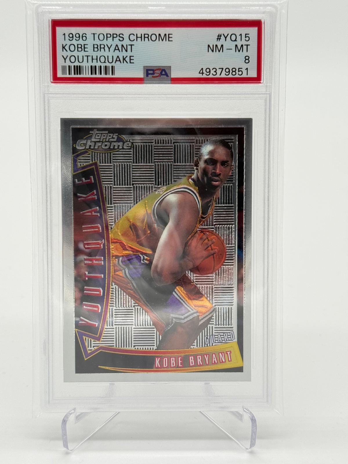 1996 Topps Chrome Kobe Bryant Youthquake PSA 8